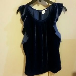 Gap velvet royal blue top